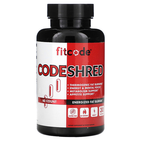 FITCODE, CodeShred, Queimadores de gordura, 60 cápsulas