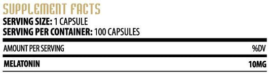 Hammer Labz, Melatonina Max, 10mg, 100cápsulas