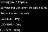 MATRIX LABS MASSLGD 60 CAPS LGD-4033 (3 mg), LGD-3303 (10 mg), LGD-2226 (10 mg)