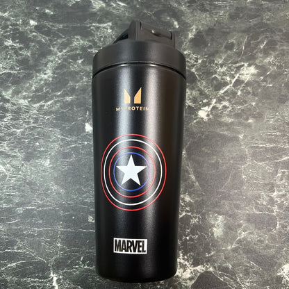 Shaker Metálico Capitão América MARVEL – Aço Inox | Estilo, Resistência e Performance