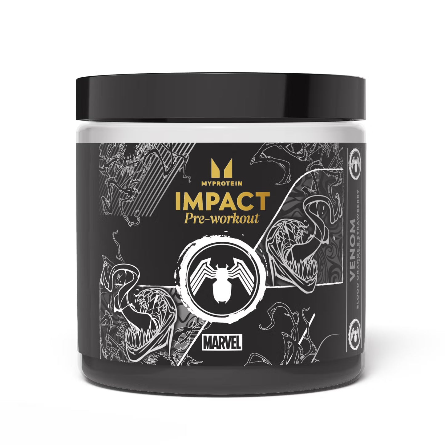 Impact Pré-Treino Venom MARVEL – Blood Orange & Strawberry | 440g (40 Doses)