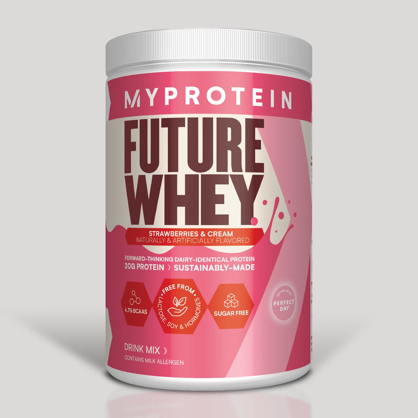 Myprotein, Futere Whey, 20 doses, Sabor Creme de morango