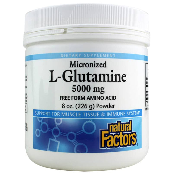 Pó de L-Glutamina micronizada Natural Factors 5000 mg