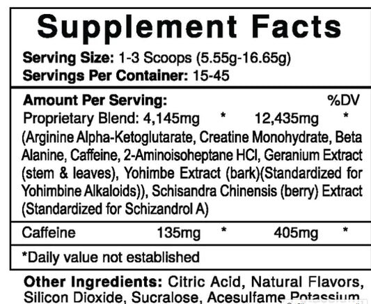 USP Labs, Jack3d, 250g, Fruit Punch
