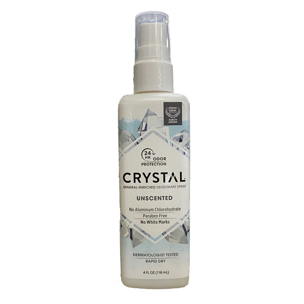 Crystal Body Deodorant, Mineral-Enriched Deodorant Spray, Unscented, 4 fl oz (118 ml)