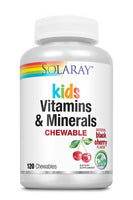Solaray Kids Vitaminas e Minerais 120 comprimidos mastigáveis de cereja preta
