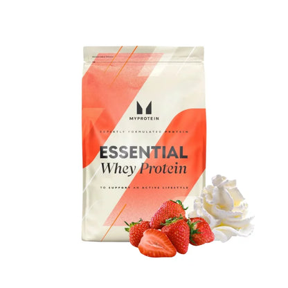 Essential Whey Protein 1kg – Strawberry Cream (Morango com Creme) | ~40 Doses