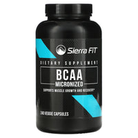 Sierra Fit Micronized BCAA Branched Chain Amino Acids 500 mg 240 Veggie Capsules