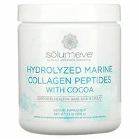 Solumeve, Hydrolyzed Marine Collagen Peptides with Cocoa, Ácido hialurônico (206 g)