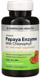 American Health, enzima de mamão com clorofila, 250 comprimidos mastigáveis