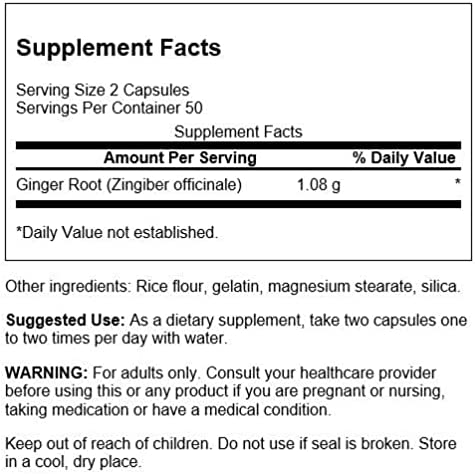 Swanson, Raiz de Gengibre Espectro, 540 mg, 100 Cápsulas
