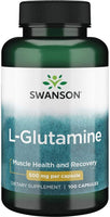 Swanson Aminoácido L-glutamina 500mg 100 Cápsulas