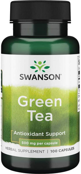 Swanson Green Tea Capsules, 500 mg, 100 cápsulas