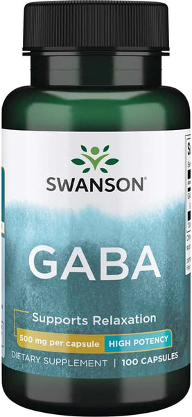 Swanson GABA 500 mg 100 cápsulas