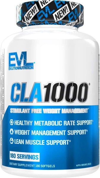 EVLution Nutrition, CLA1000, Stimulant Free Weight Management, 180 Softgels