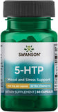 Swanson 5-HTP- Extra Strength Tablets 100mg Melhoram o Humor, Reduzem o Estresse e Melhoram o Sono (60 Comprimidos)