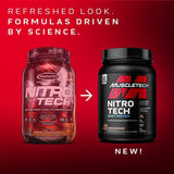 MuscleTech Nitro-Tech Whey Protein Isolado e Peptídeos | Chocolate ao leite, 4 libras 40 porções