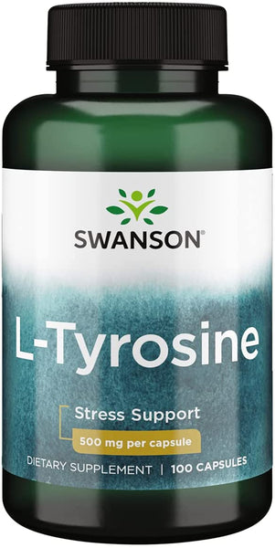 Swanson Aminoácido L-tirosina 500 miligramos 100 Cápsulas