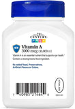 21st Century Vitamin A 3000 mcg (10000 IU) 110 Softgels