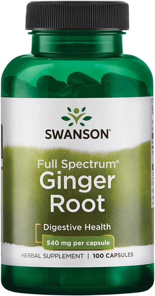 Swanson, Raiz de Gengibre Espectro, 540 mg, 100 Cápsulas