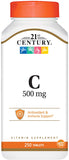 21st Century C-500 500 mg 250 Tablets