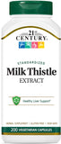 21st Century Standardized Milk Thistle Extract 200 Capsules