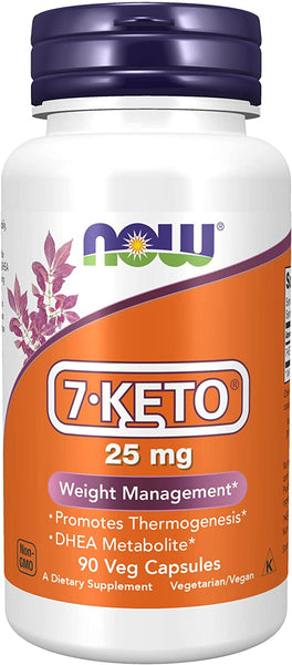 NOW Supplements 7-Keto (DHEA Acetate-7-one) 25 mg 90 cápsulas