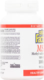 Natural Factors MSM Methyl-Sulfonyl-Methane 1,000 mg 90 Tablets