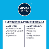 NIVEA MEN Sensitive Cooling Post Shave Balm com Vitamina E, Camomila e Extratos de Algas Marinhas