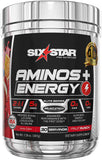 Six Star Aminos Plus Energy, BCAA Powder, Fruit Punch, 30 porções