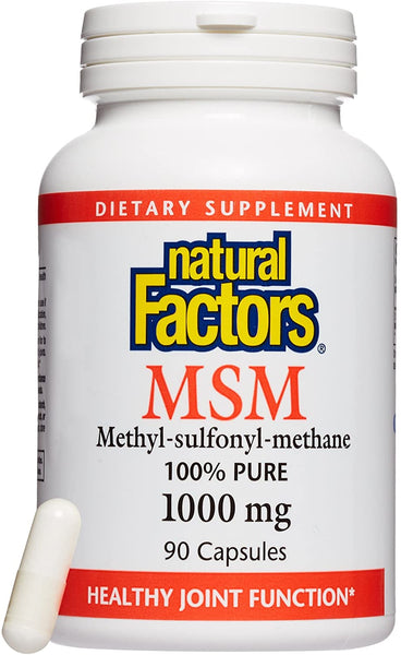 Natural Factors MSM Methyl-Sulfonyl-Methane 1,000 mg 90 Tablets