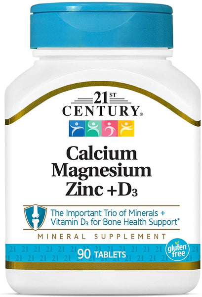 21st Century Calcium Magnesium Zinc + D3 90 Tablets