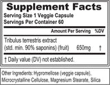 Evlution Nutrition 100% Pure Tribulus Terrestris Extract - Maximum Potency 90% Steroidal Saponins, 60 Capsules