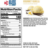 Dymatize Nutrition Elite Whey Protein Powder - 5 lbs (Gourmet Vanilla)