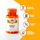 Sundown Vitamina E para suporte imunológico, sem glúten, sem laticínios, não transgênico, 180mg 400IU Softgels, 100 unidades, 3 meses de fornecimento