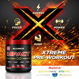 ALLMAX Nutrition - Impact Igniter Extreme Pre Workout Powder - com malato de citrulina, beta - alanina, cafeína, taurina e betaína anidra (manga abacaxi) 40 doses