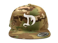 SNAP BACK HAT - CAMO/WHITE
