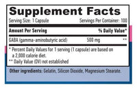 Haya Labs GABA 500 MG 100 CAPS