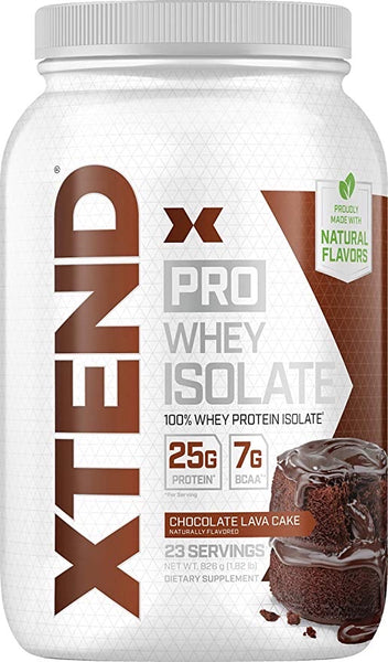 XTEND Pro Protein Powder Chocolate Lava Cake | 100% Whey Protein Isolate | Keto Friendly + 7g BCAAs 1.8lbs