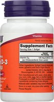 Now Foods, Vitamin D3 5000 IU, High Potency, 120 Softgels