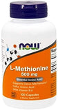 L Metionina (l Methionine) 500 Mg 100 Cápsulas Now