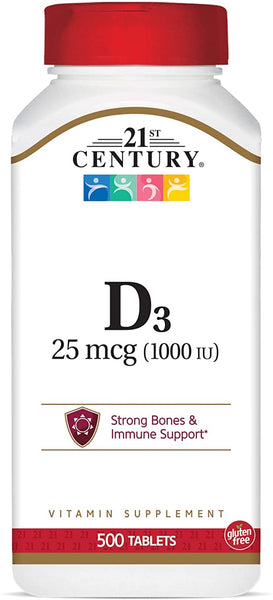 Vitamin D3 High Potency 1000 IU 500 Tablets