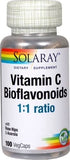 Solaray Vitamin C Bioflavonoids 1:1 Ratio -- 100 VegCaps