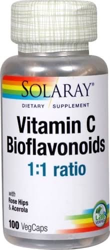 Solaray Vitamin C Bioflavonoids 1:1 Ratio -- 100 VegCaps