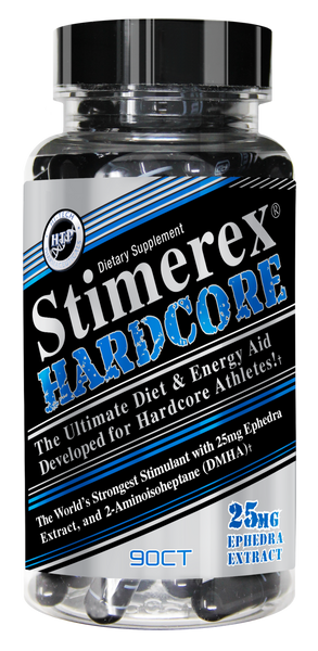 STIMEREX HARDCORE BY HI TECH PHARMACEUTICALS (90 COUNT) WITH DMHA & 25MG EPHEDRA