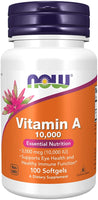 NOW Supplements, Vitamin A 10.000 UI, Eye Health *, Essential Nutrition, 100 Softgels