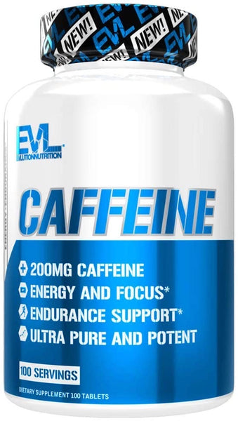 Evlution Nutrition Caffeine, 200 mg de cafeína por dose (100 porções)