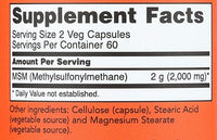 NOW Supplements, MSM (Methylsulfonylmethane) 1,000 mg, Joint Health 120 Capsules