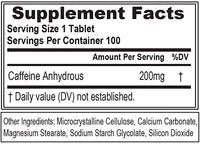 Evlution Nutrition Caffeine, 200 mg de cafeína por dose (100 porções)