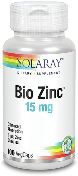 Bio Zinc 15mg Solaray 100 VegCaps